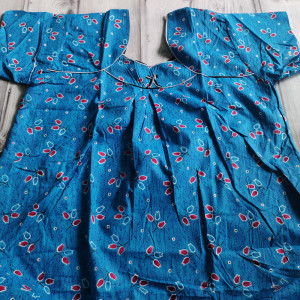 Firozee Blue color Piping Neck XXL Cotton Printed nighty 