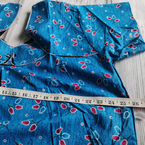 Firozee Blue color Piping Neck XXL Cotton Printed nighty 