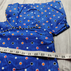 Blue color Piping Neck XXL Cotton Printed nighty 