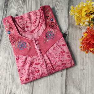 Pink color Nightwear - Plus Size 3XL - 4XL Size Hosiery Nighty for Women 