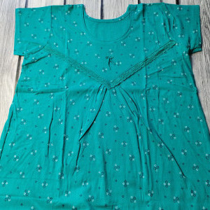 Sea Green color Modal Fabric Nighty for Women 