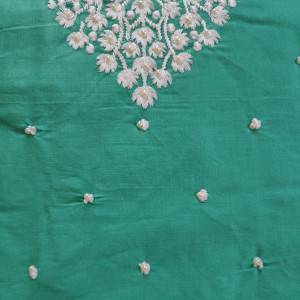 Greenish Blue color Festive/ Casual Wear Suit With Thread Embroidery and Pearl Work