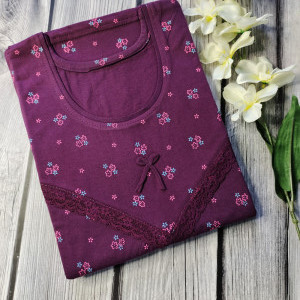 Purple color Nightwear - Modal Fabric Nighty for Women 