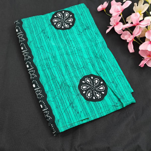Green color 2XL Cotton Batik Print Nighty