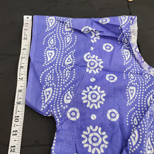 Purple color 2XL Cotton Batik Print Nighty