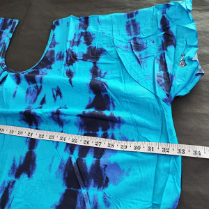 Blue color 5XL-7XL Plus size Cotton Nighty with Beautiful Prints