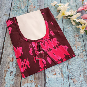 Magenta color 5XL-7XL Plus size Cotton Nighty with Beautiful Prints