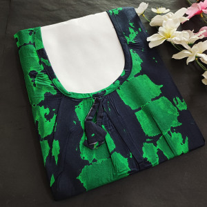 Green color 5XL-7XL Plus size Cotton Nighty with Beautiful Prints