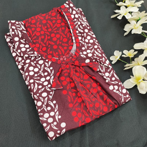 Red color Nightwear - 2XL Cotton Batik Print Nighty
