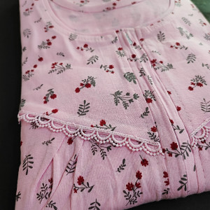 Baby Pink color Beautiful & Comfortable Model Fabric Nighty