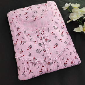 Baby Pink color Nightwear - Beautiful & Comfortable Model Fabric Nighty