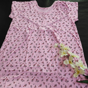 Baby Pink color Beautiful & Comfortable Model Fabric Nighty