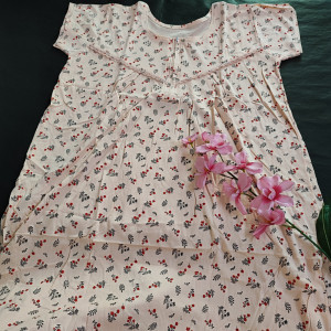 Peach color Beautiful & Comfortable Model Fabric Nighty