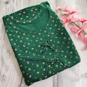 Dark Green color Nightwear - Beautiful & Comfortable Model Fabric Nighty