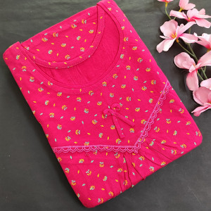 Magenta color Nightwear - Beautiful & Comfortable Model Fabric Nighty