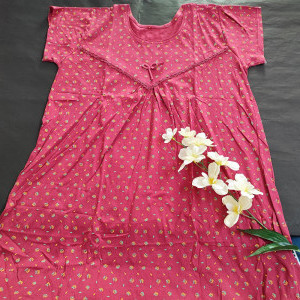 Indian Red color Beautiful & Comfortable Model Fabric Nighty