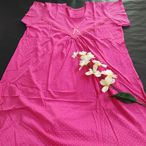 Magenta color Beautiful & Comfortable Model Fabric Nighty