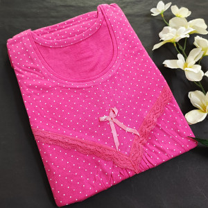 Magenta color Beautiful & Comfortable Model Fabric Nighty