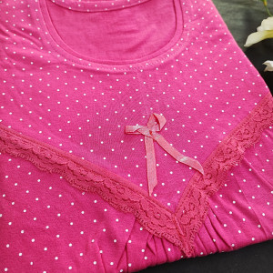 Magenta color Beautiful & Comfortable Model Fabric Nighty